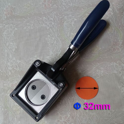 Hand Held Manual Ronde 25Mm 32Mm 38Mm 44Mm Papier Grafisch Punch Die Cutter Voor Pro Button maker: 1pc circle 32mm