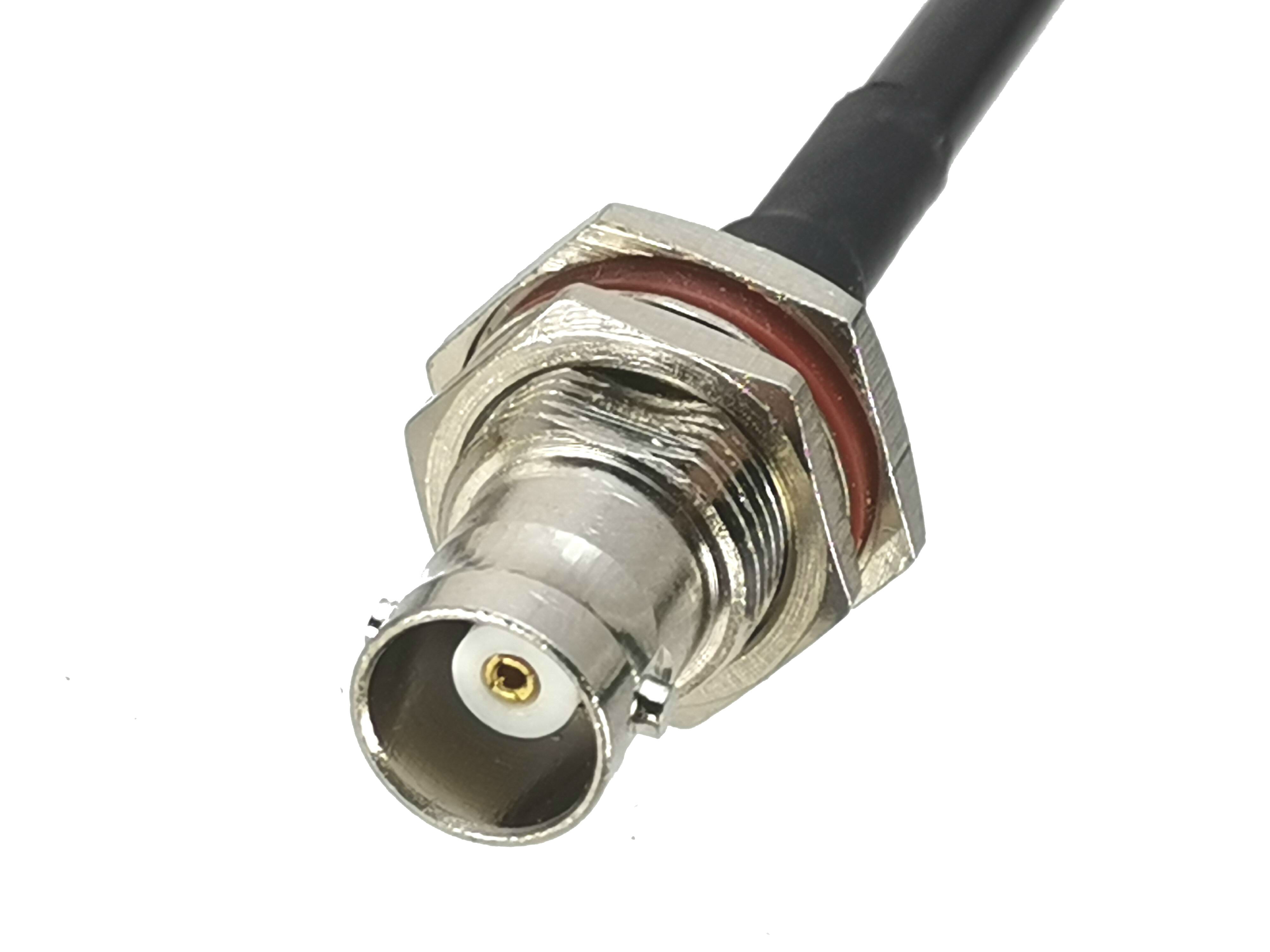 RG58 BNC Female jack Bulkhead to BNC Male plug Connector Crimp RF Coaxial Jumper Pigtail Cable For Radio Antenna 6inch~20M