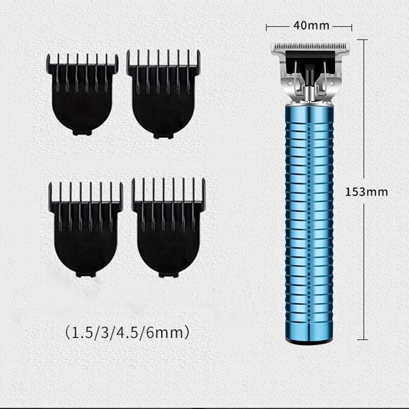 Portable Electric Pro T-Outliner Cordless Trimmer Wireless Hair Clipper Barber Tools Set