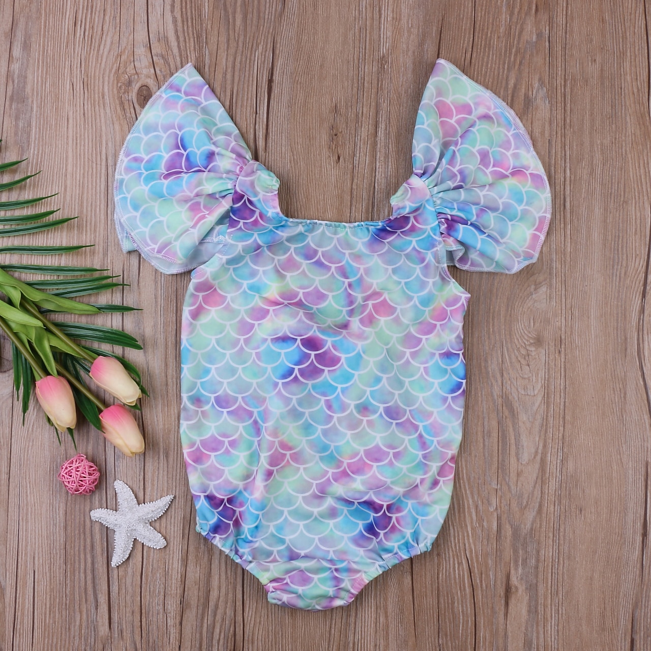 1-6y børn babypiger havfrue badetøj badedragt børn bikini badedragt strand kostume