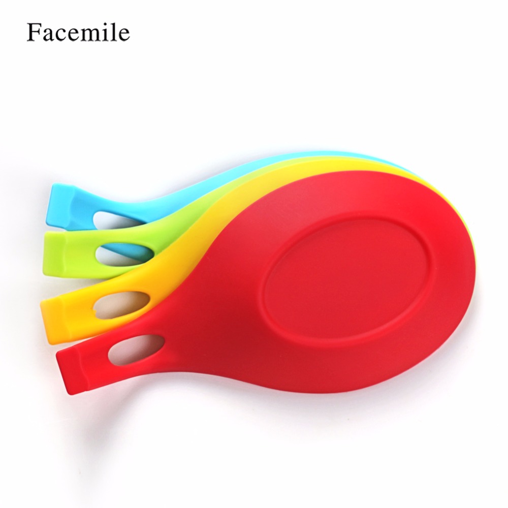 Facemile 1 stks Keukengereedschap Siliconen Isolatie Lepel Rest Holder Hittebestendige Placemat non-stick Siliconen Koken Tool Mat