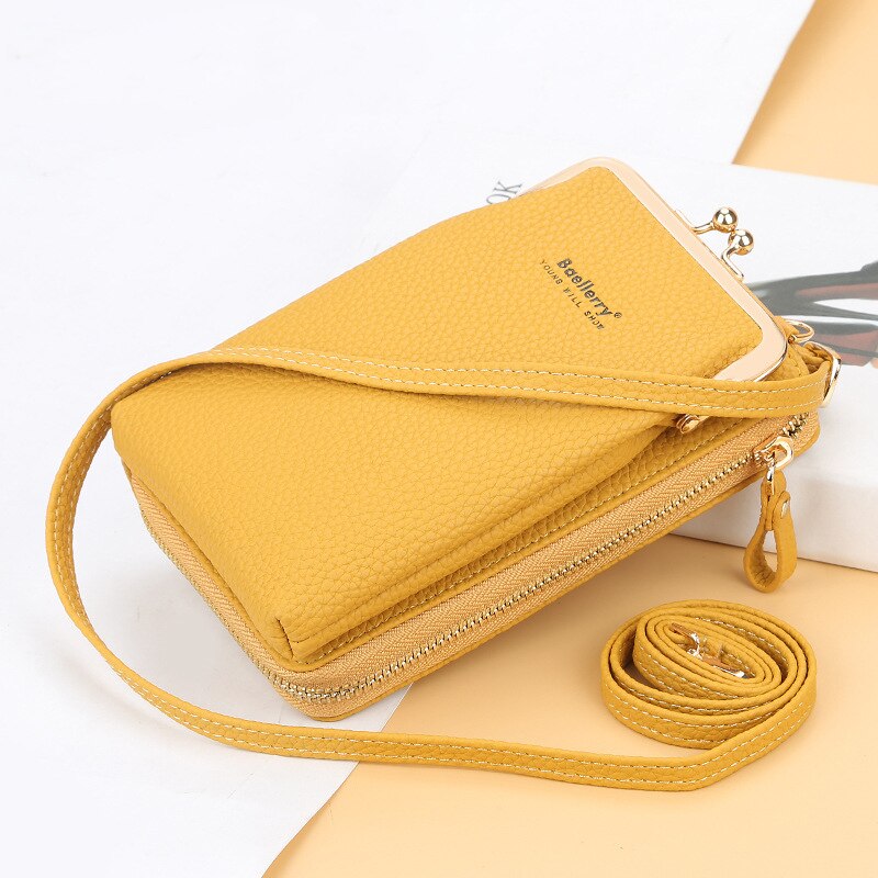 Dames PU Leer Schoudertas - Multifunctionele Crossbody Portemonnee met Rits & Hasp