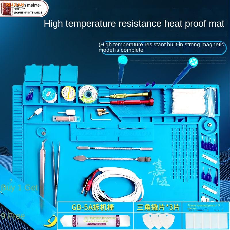 Estera de trabajo de reparación de teléfonos móviles, aislamiento térmico magnético, estera antiestática de silicona, resistencia a altas temperaturas