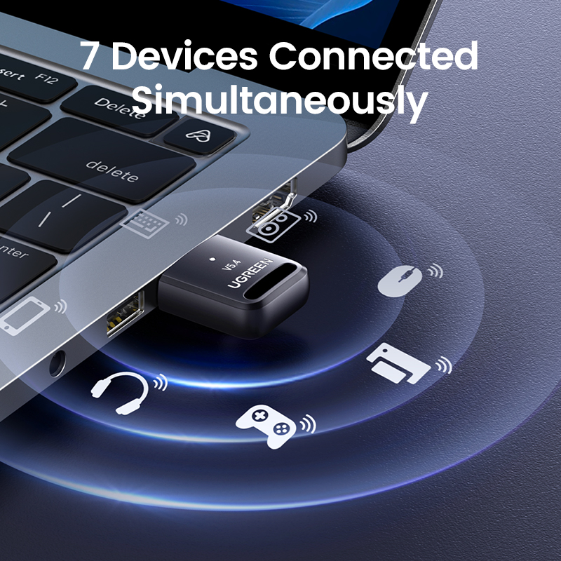 UGREEN Adapter Bluetooth USB Bluetooth 5.4 do komputera Dongle Adaptador bezprzewodowa mysz Keyborad muzyka odbiornik Audio nadajnik USB