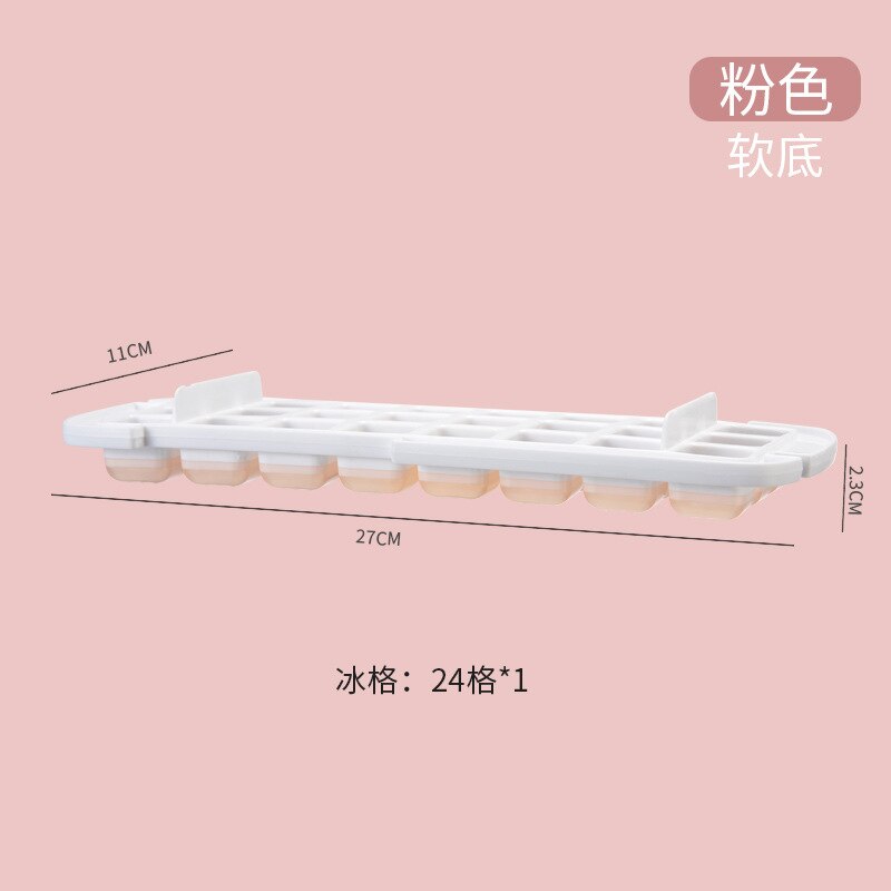 Forms for Ice Block With Cover Silicone Mold Silica Gel Ice Lattice Double-layer Creativity Molds Cube Tray Kitchen Tools Dining: Powder alone 24