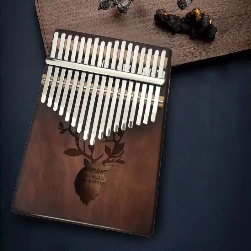 Kalimba-Piano de pulgar de 17 teclas, instrumento Musical, caja de música creativa, hecho con un solo tablero, madera Mbira de: F