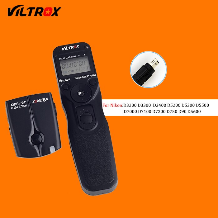 Viltrox JY-710 Kamera Drahtlose Timer Fernauslöser Steuer Kabel für Canon M5 M6 Nikon Pentax Sony A7 A7III A6000 a6300: N3