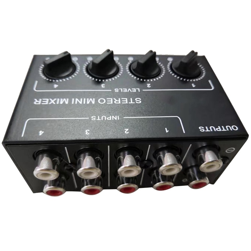 Cx400 Mini Stereo Rca 4-Channel Passive Mixer Small Mixer Mixer Stereo Dispenser for Live and Studio