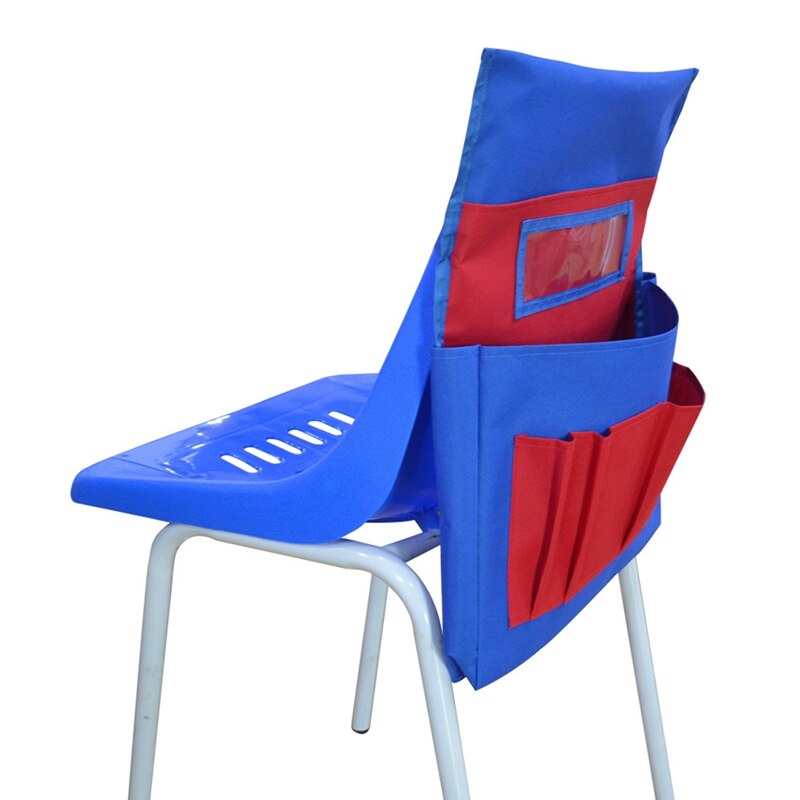 12 Pack Chairback Buddy Pocket Chart, Chair Pockets For Classrooms Seat Pocket Chart With 3 Heavy Duty Storage Pocket