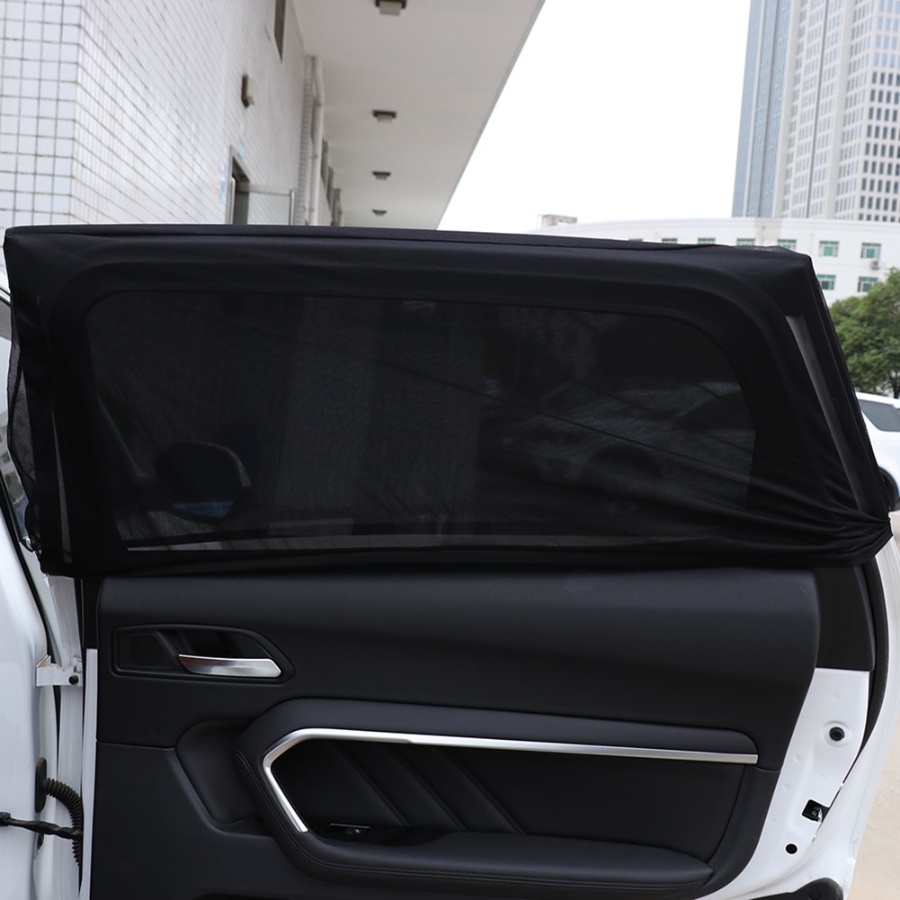 2 Stuks Auto Zonnescherm Window Zonnescherm Drape Visor Volant Gordijn Voorruit Zonnescherm Verstelbare Opvouwbare Auto Styling