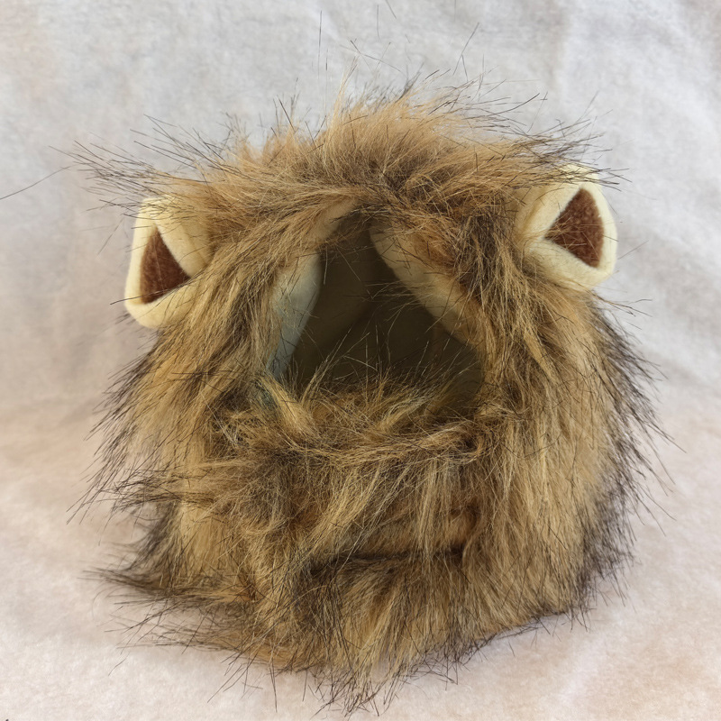 Leuke Grappige Huisdieren Kleding Cap Leuke Kat Pruik Lion Manen Kostuum Cosplay Kitten Hond Hoed met Oren Fancy Feestartikelen: L