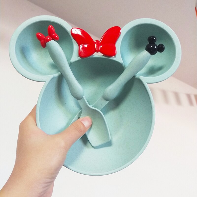 3 Stks/set Kinderen Tarwe Stro Kom Kinderen Leren Bowls Dikker Leuke Baby Kom Bpa Gratis