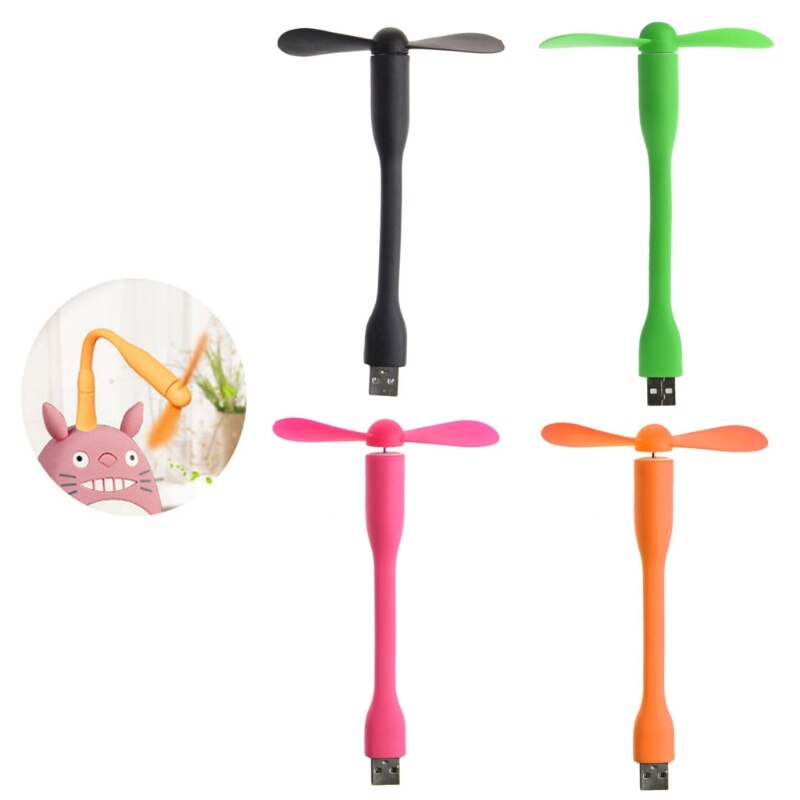 Flexible USB Cooling Fan For Laptop Desktop PC Powerbank Wall Car USB Charger 40JB