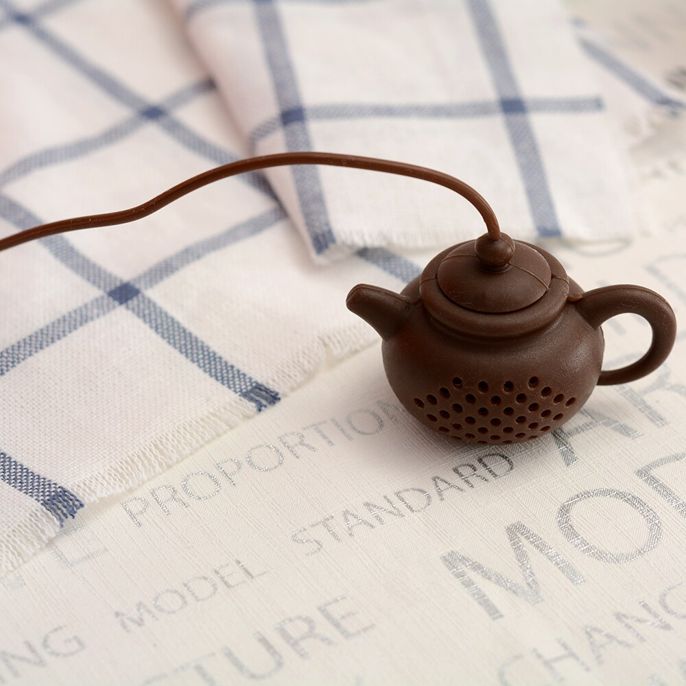 1Pc Silicone Tea Bag Tea Filter Super Cute Teapot Shaped Tea Infuser