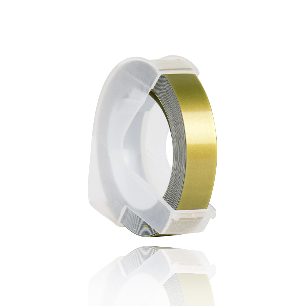 Mieszane kolory 3D PVC tłoczenie DIY taśma z etykietami kompatybilny Dymo 1610 12965 1540 1880 motex E-101 instrukcja drukarka etykiet ręcznie robione: gold