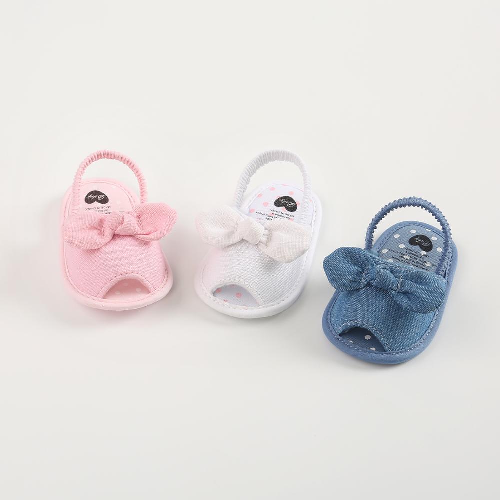Babymeisjesschoenen zomer ademend antislip strikschoenen zachte zolen peuter gouden sandalen kind baby prinses 0-18m
