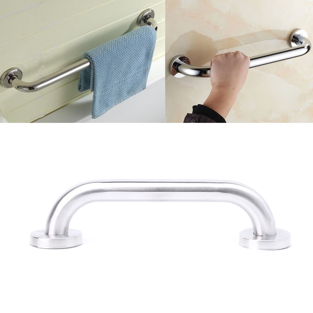 Bathroom Shower Tub Handrail Stainless Steel Safety Toilet Support Rail Grab Bar 25cm Handle