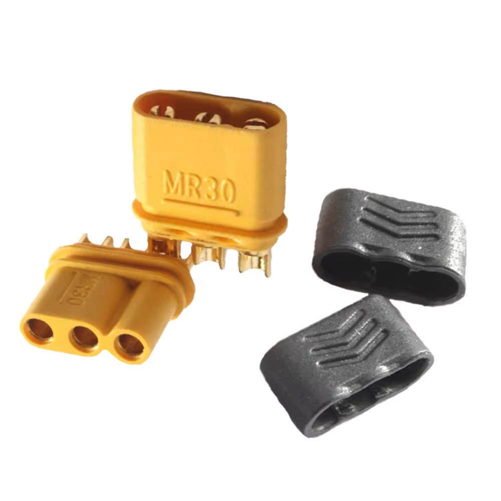 Amass stecker mr30 stecker buchse mit mantel für rc multi kopter flugzeug lipo teig spielzeug teil: WHITE