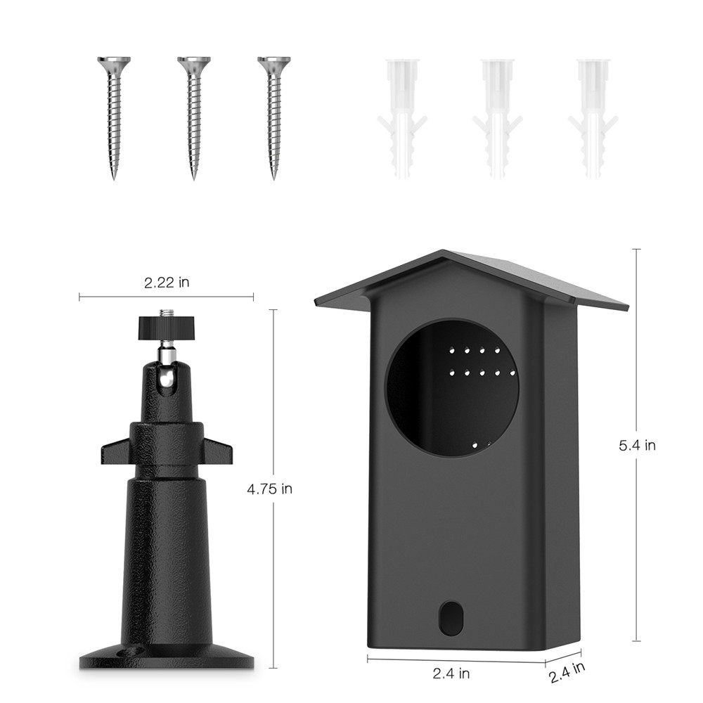 Muurbeugel Voor Wyze Cam Pan/Xiaomi Mijia Dafang Camera Met Weerbestendige Beschermhoes, verstelbare Swivel Graden Houder: zwarte kleur