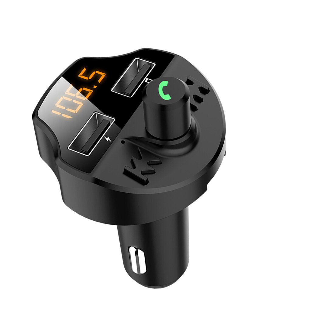 Bluetooth 5.0 Car Mp3 Player Adapter Battery Voltage Noise Reduction TF Card Hands-free Dual USB Charger