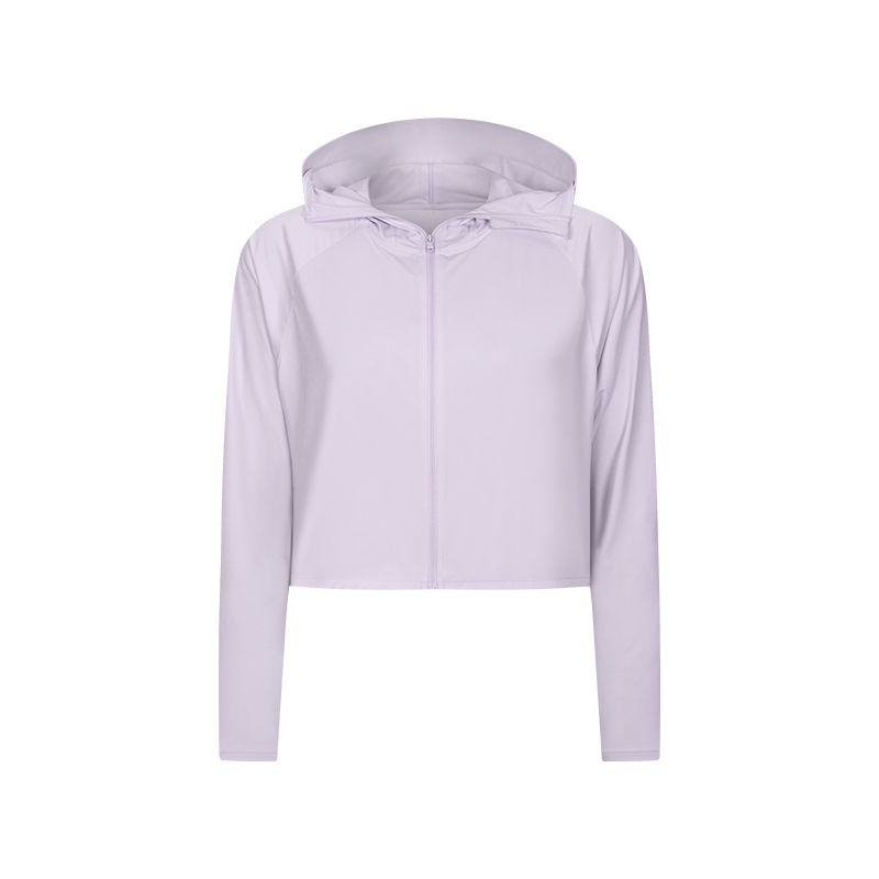 ABS LOLI frauen voll Postleitzahl UPF 50 + Sonnenschutz Hoodie Jacke Wandern Radfahren Lange Hülse Sonne Hemd Mit daumen Löcher Yoga Hemden: hell Orchidee Violett