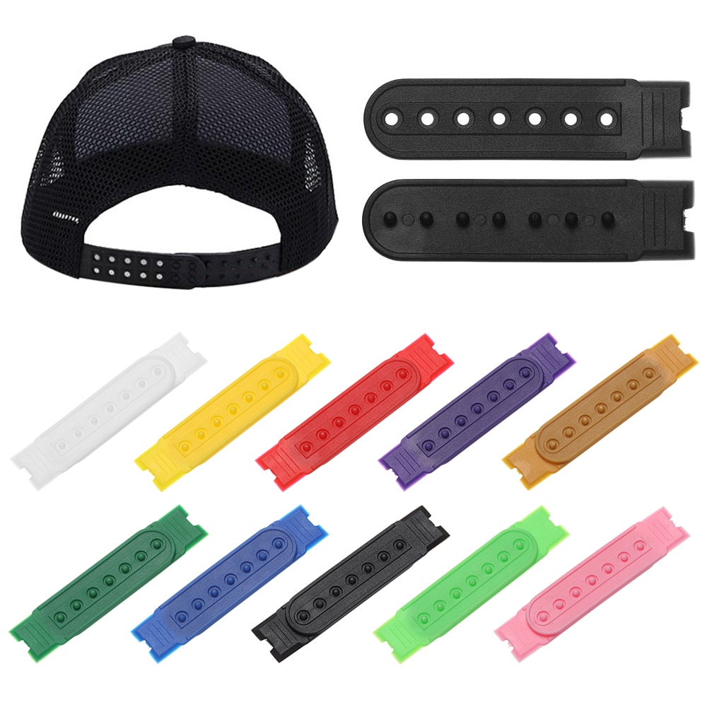 5Sets Hysterese Strap Ersatz mit 7 Löcher Bunte Hut Reparatur Verschluss Schnalle Clip Extender für Baseball Kappe Hut Zubehör