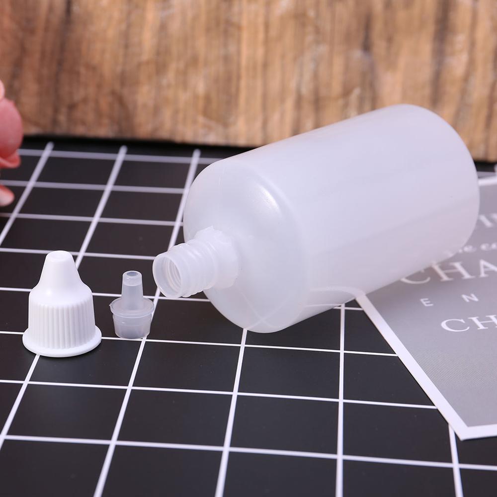 5-100ml Empty Plastic Squeezable Dropper Bottles Eye Liquid Dropper Container Dispenser Refillable Bottle White