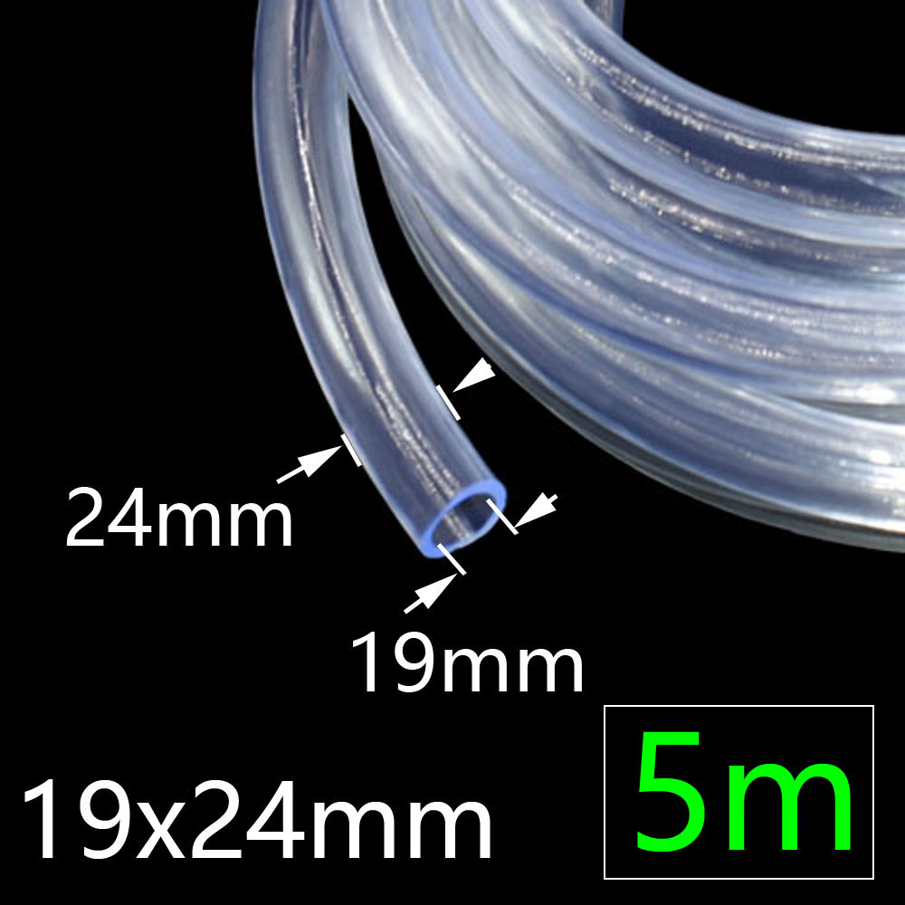 4/6/8/12/16/20/25Mm Tuin Watering Slang Transparante Flexibele Pvc plastic Pijp Water Beregening 1/4 3/8 1/2 3/4 1": 24mm