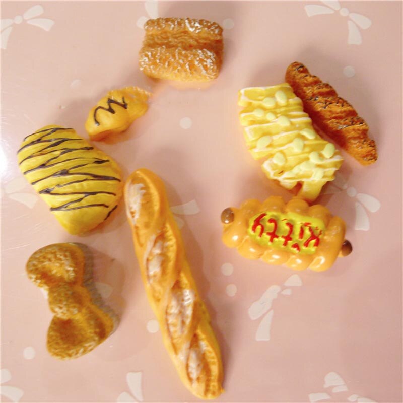 20 Stks/zak Poppenhuis Miniatuur Voedsel Brood, Pizza,Dessert Pretend Voedsel Voor Blyth Bjd Miniatuur Pretend Play Speelgoed Accessoires