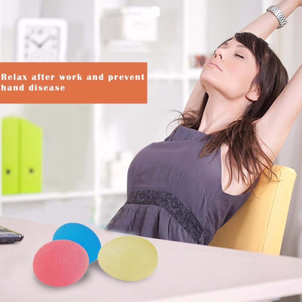 1pc Egg-shaped Silicone Fitness Relieve Gym Trigger Point Massage Ball Training Fascia Grip Ball Stress Relief Power Ball