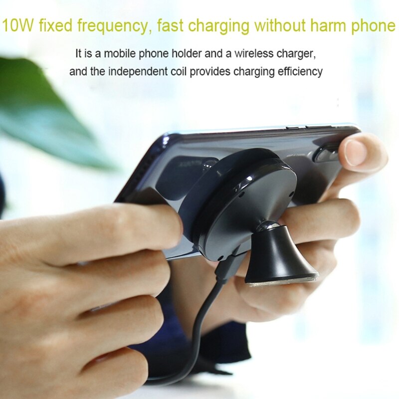 Car Fast Wireless Charger For -iPhone 8 XS 10W Car Wireless Charger For SamsungGalaxy S8 S9 S10 Note 9 Charger