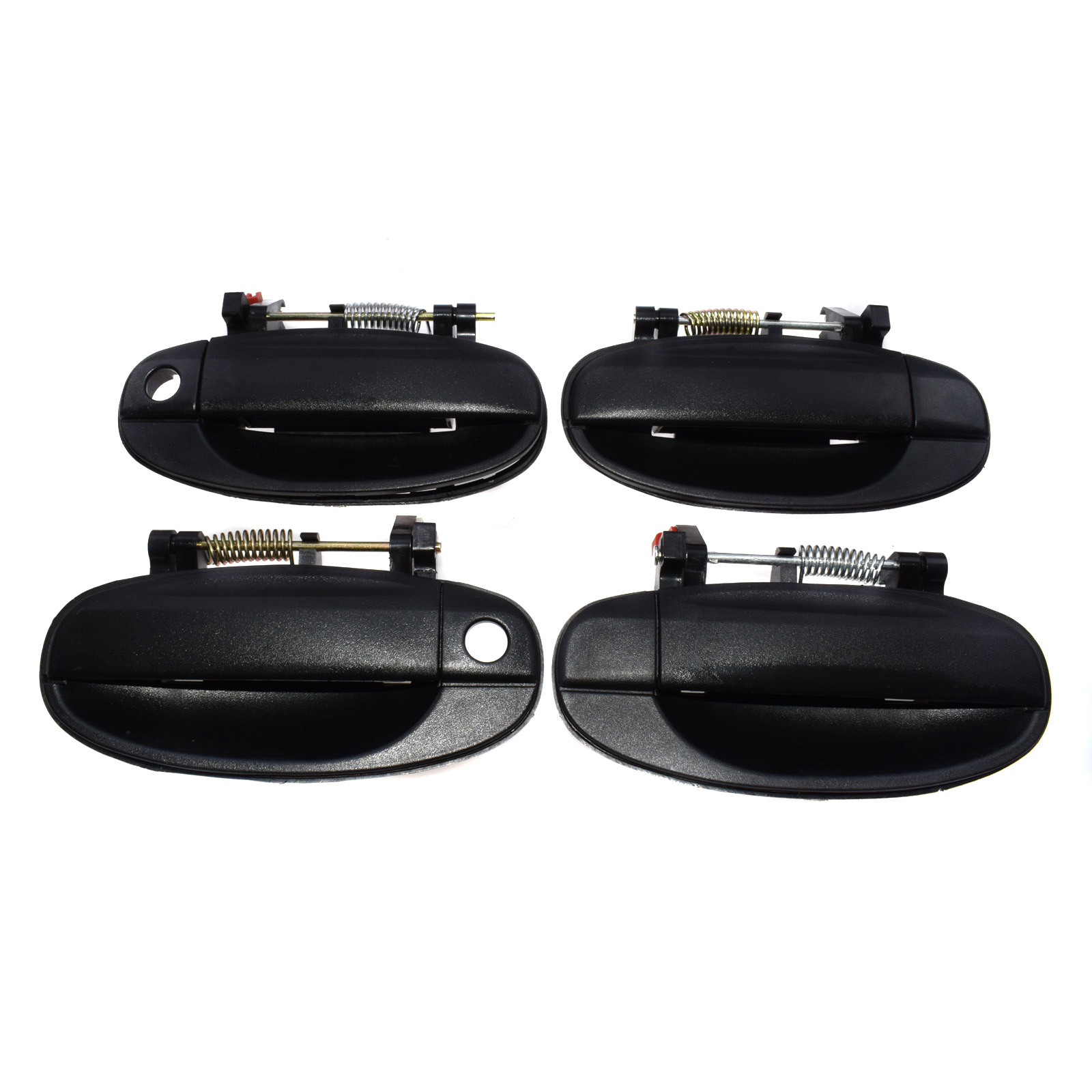 WOLFIGO trasero izquierdo delantero derecho negro manija de puerta exterior 96541631, 96541632, 96583052, 96583053 para Chevy CHEVROLET Aveo 5: front rear LR set