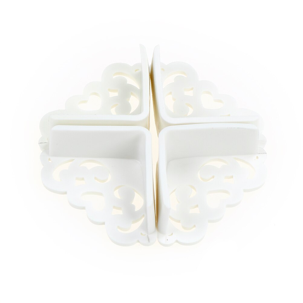 4 PCS Baby Hollow Flower Safety Corner Protector Desk Corner Guard Children Safety Edge Guards: White