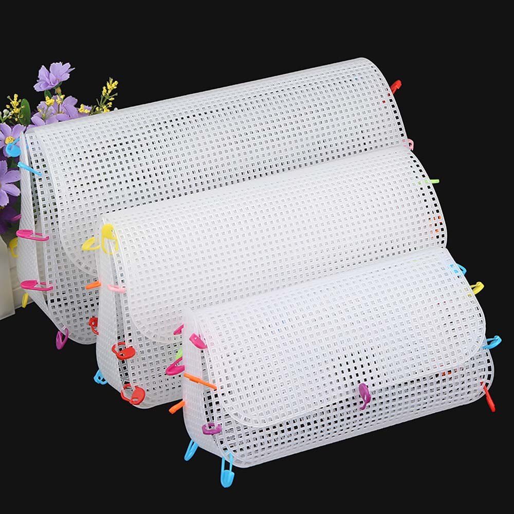 DIY Woven Bag Grid Cross Stitch Plastic Template Sheet Gold Velvet Thread Woven Bag Can Be Cut Material Bag