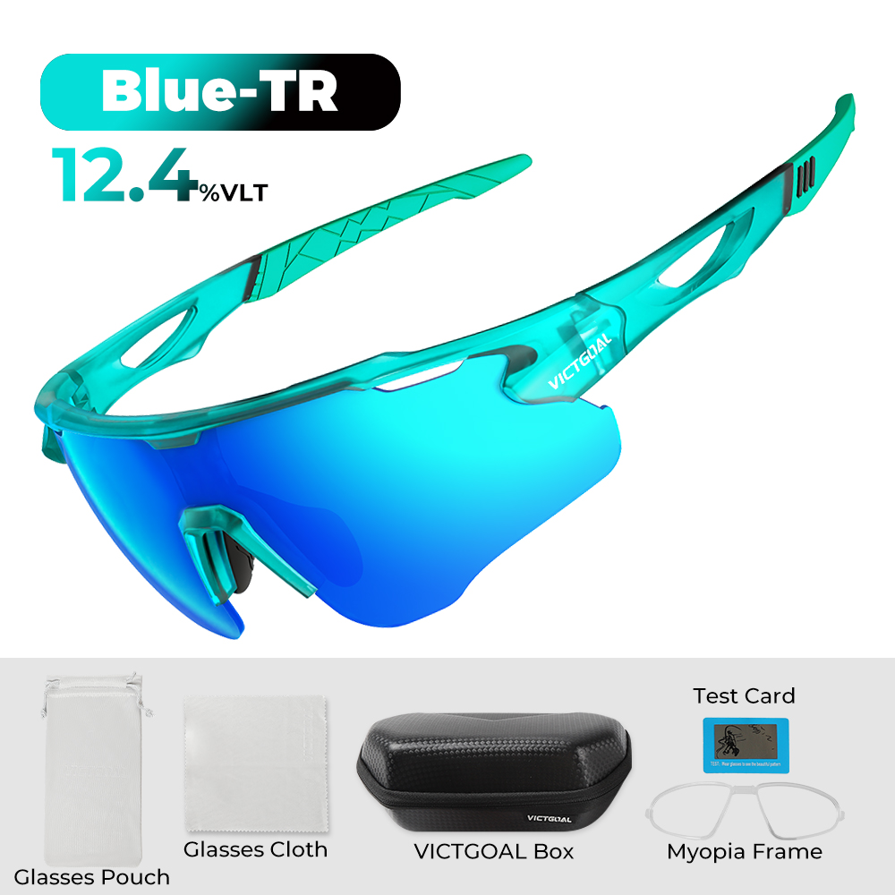 VICTGOAL Gepolariseerde bril Fietszonnebril UV400 Sport MTB Bergwegfiets TR90 Brillen Fietsbril Rijden Vissen: Roze