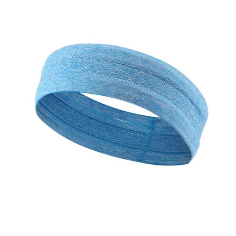 Sport Hoofdband Mannen Vrouwen Hoofd Zweet Band Run Voetbal Tennis Hoofddoek Siliconen Anti-slip Elastische Zweetband Haarband: Blauw