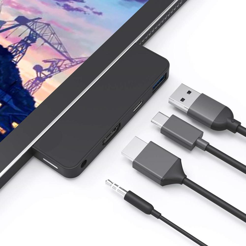Oppervlak Go Usb C Naar Hdmi Usb 3.0 Aux Oppervlak Go Docking Station Usb C Hdmi Adapter Met 4K type-C