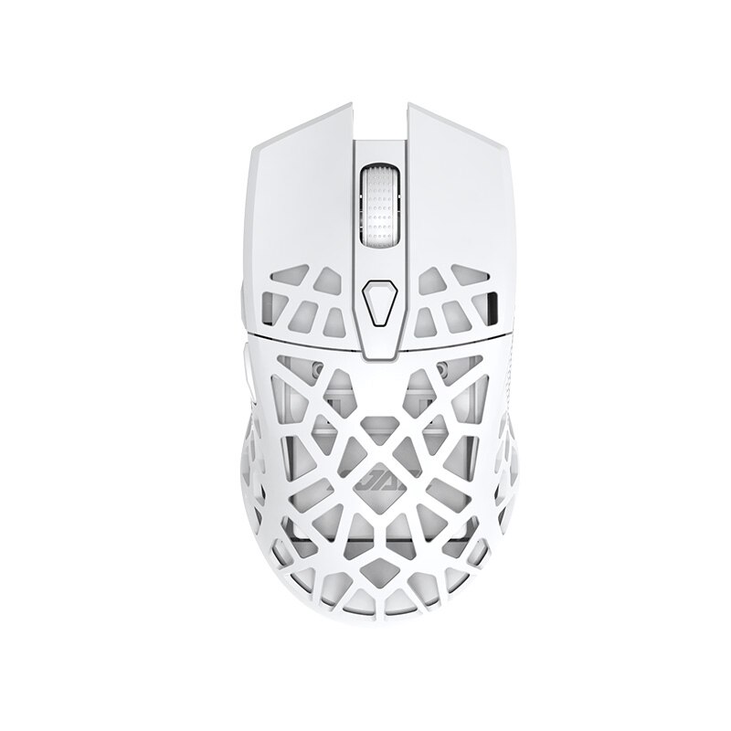 AJAZZ I339Pro Wireless Gaming Mouse 16000 DPI Programmable Mice 7 Buttons Lightweight Hollow-Out 2.4G Pink Whtie Mouse for Gamer: white