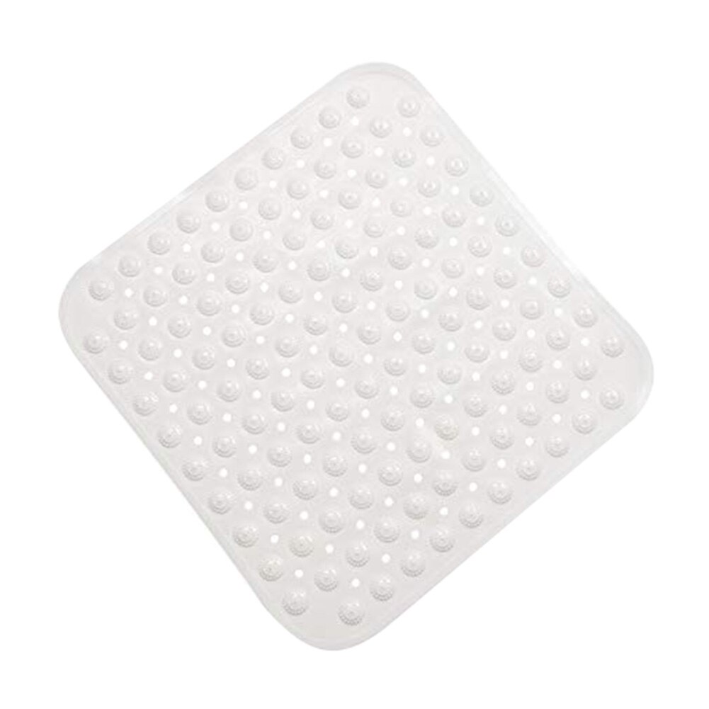 Alfombrilla de goma antideslizante para ducha de niños, accesorio de baño con bola de masaje, antideslizante: WH(48x48cm)