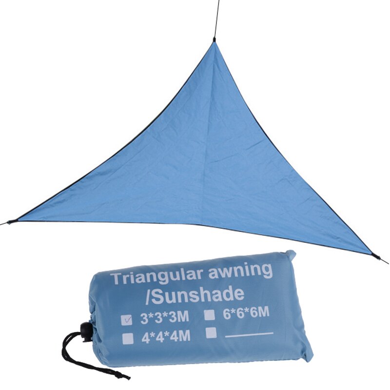 Home Outdoor Waterproof Shading Courtyard Balcony Carport Awnings Triangular UV Waterproof Cloth Square Triangles: Sky blue