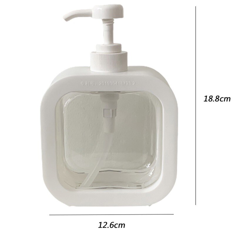 500ml Weiße Seife Spender Flasche Hand Flasche Sanitizer Kosmetik Shampoo Körper Waschen Lotion Flasche Reise Werkzeug Leere Flasche: Ursprünglich Titel