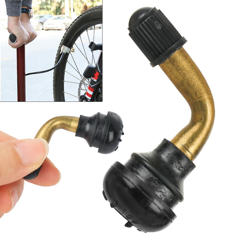 1Pc Hoek Gebogen Messing Air Tyre Ventiel Met Uitbreiding Adapter Voor Auto Vrachtwagen Motorfiets Fietsen Accessoires 3 Maten