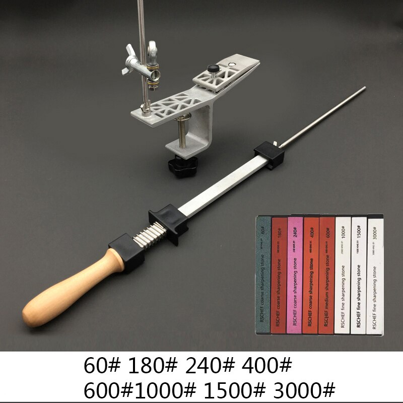 Fixed Knife Sharpener Sharpening stone Kitchen Sharpening system Angle Honing Diamond Grinder 80-3000# Whetstone: GT-B-8R