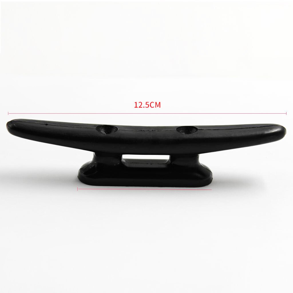 Marine Boat Cleats Open Base Cleats Marine Grade Nylon Plastic Black 5 inch High Impact Nylon One-Step Forming