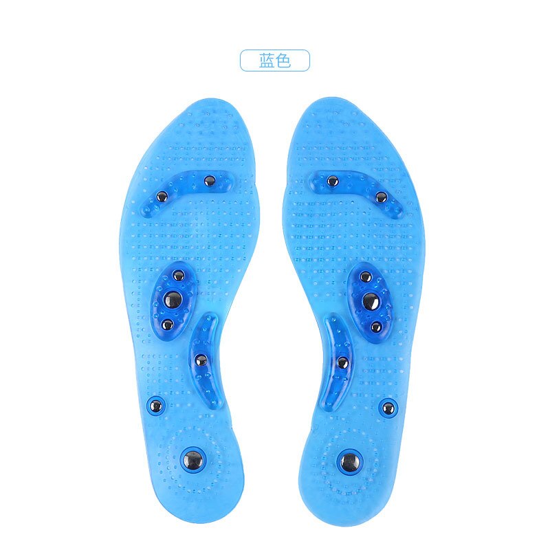 Foot Massage Magnetic Massage Insole Feet Massage Physiotherapy Therapy Acupressure Magnetic Massage Insole Slimming Insoles: Blue-25cm(35-40)