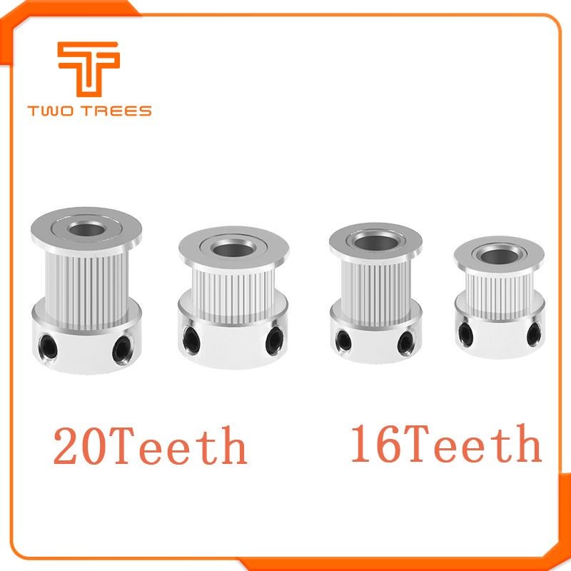 5 stks/partij 3D Printer GT2 20 Tanden 16 tanden 20 Tanden Boring 5mm/8mm Timing Alumium Katrol fit voor GT2-6mm Open Distributieriem