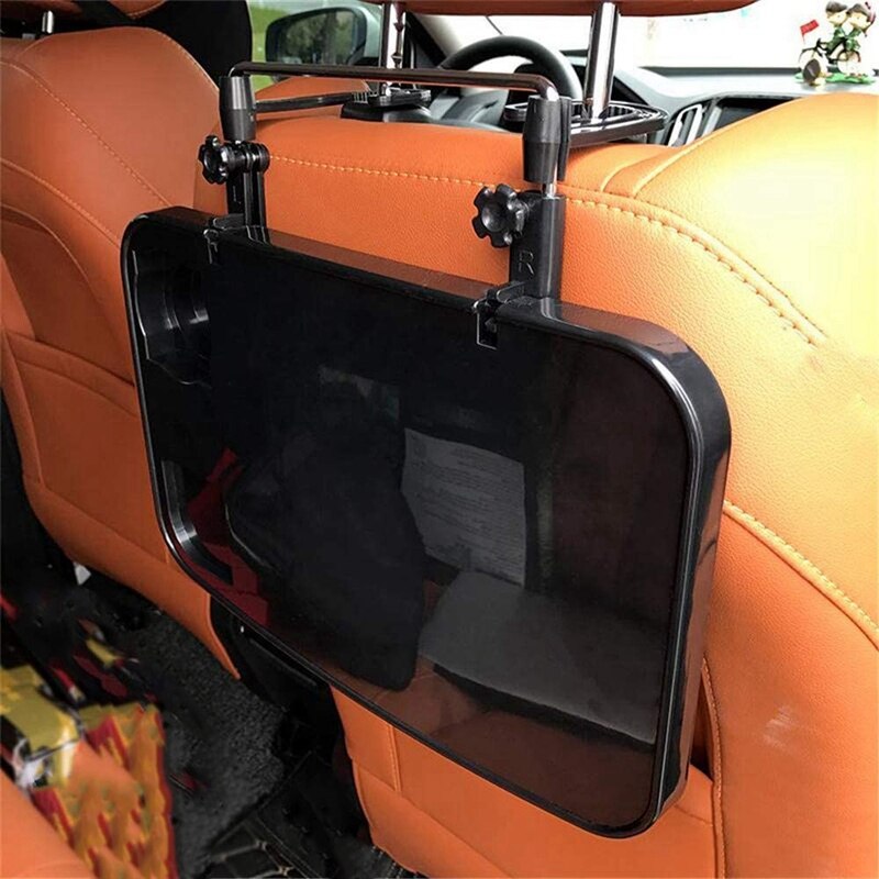 Draagbare hangende laptoplade voor in de auto, opvouwbare bekerhouder voor op de achterbank, multifunctioneel stuurwiel, laptopbeugel voor op de achterbank