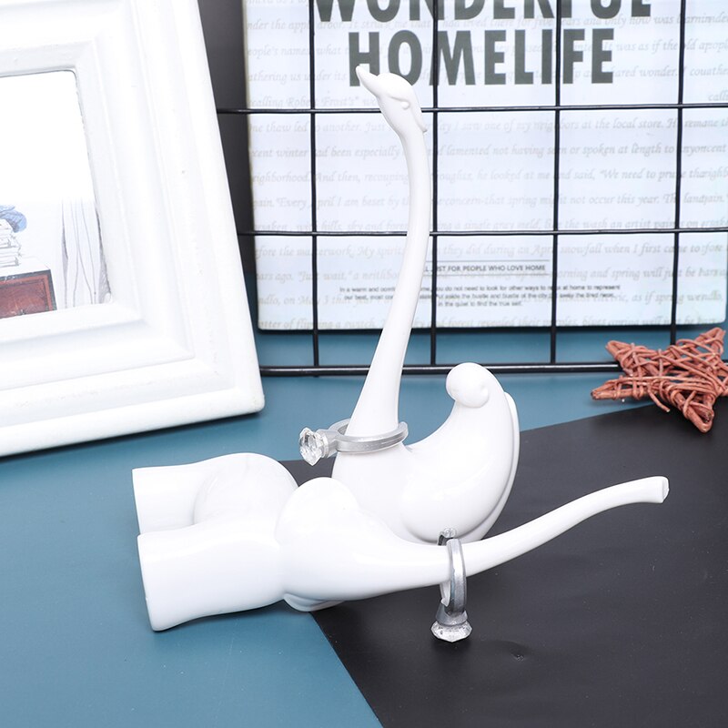 Ringen sieradenrek zwaan/olifant displaystandaard modelbouwbenodigdheden decoratieve sieradenhouder beeldjes miniaturen opslag