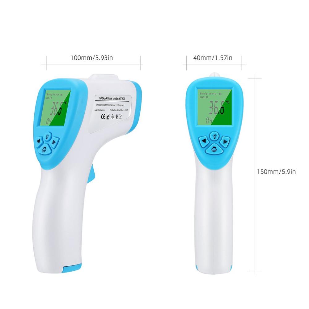Termômetro infravermelho do corpo da testa do termometro da orelha dos adultos da febre do bebê não-contato