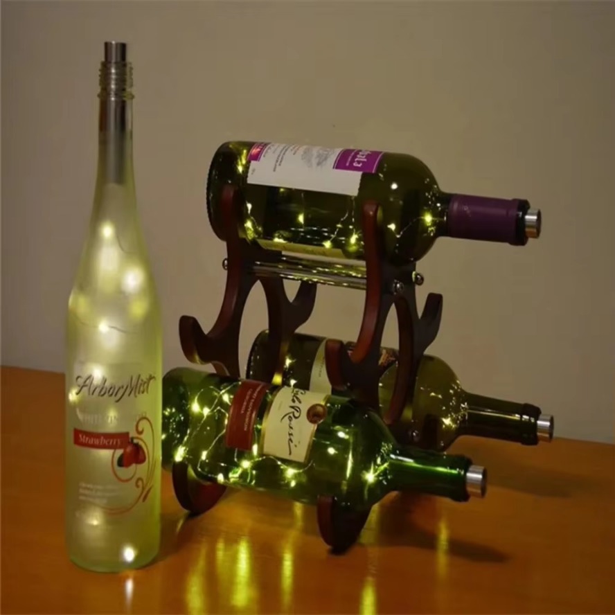 1/2/3M LED botella de vino corcho luz estrellada cadena batería fuente de alimentación para Festival decoración navideña alambre de cobre luz nocturna
